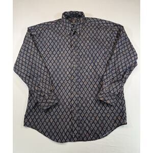 Chaps Ralph Lauren Floral Button Down Shirt Men’s Large Navy Cotton